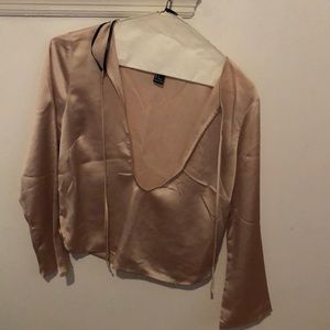 light pink satin top